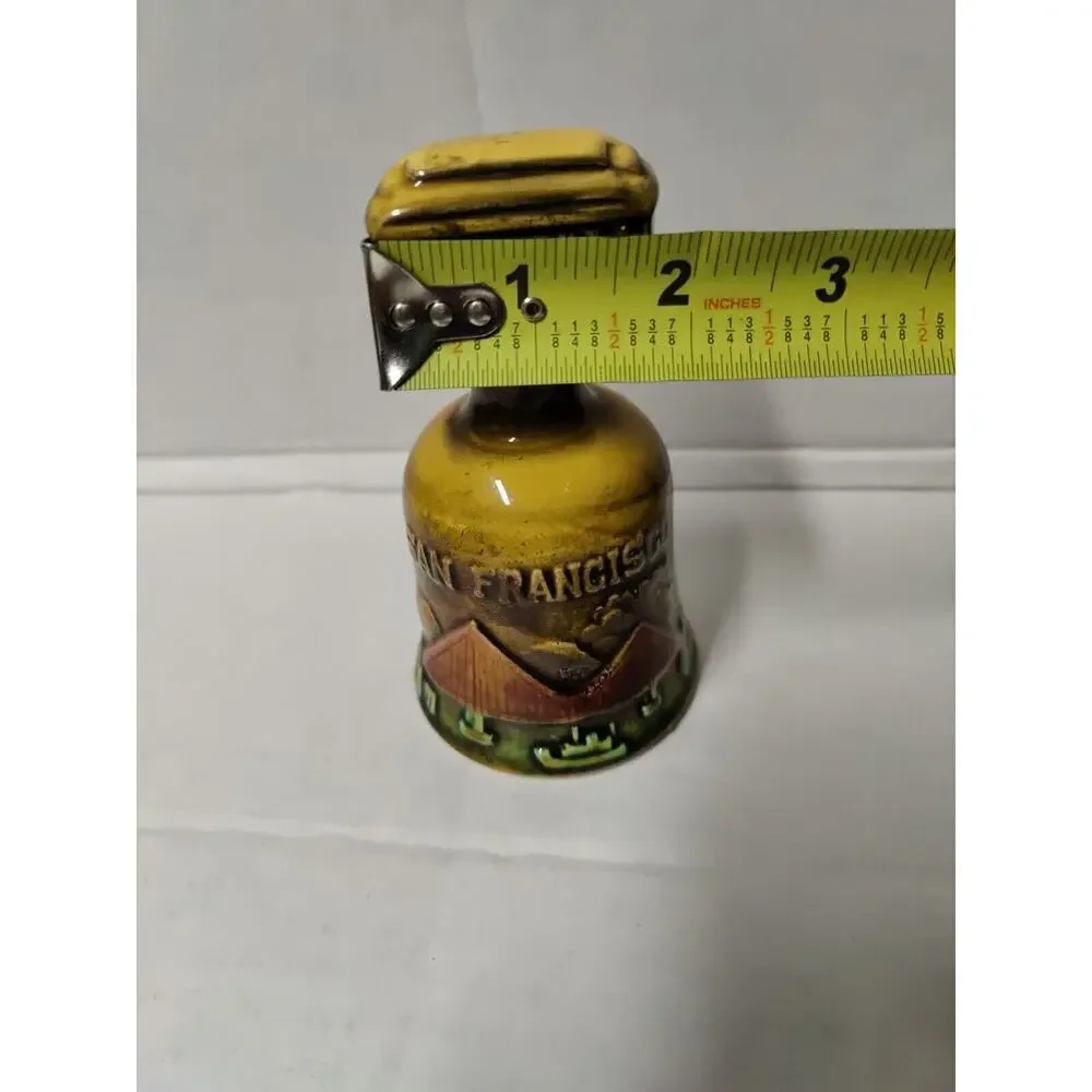 Vtg San Francisco California Souvenir Mini Bell SNCO Japan Trolley Chime Missing